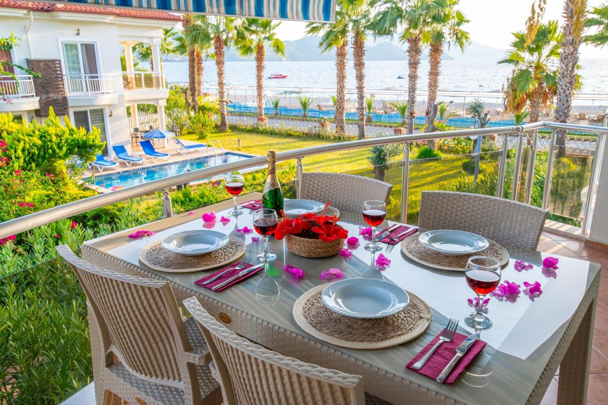 ซันเซ็ท บีช วิลลา แอนด์ อพาร์ตเมนท์ Aparthotel เฟทิเย ภายนอก รูปภาพ
