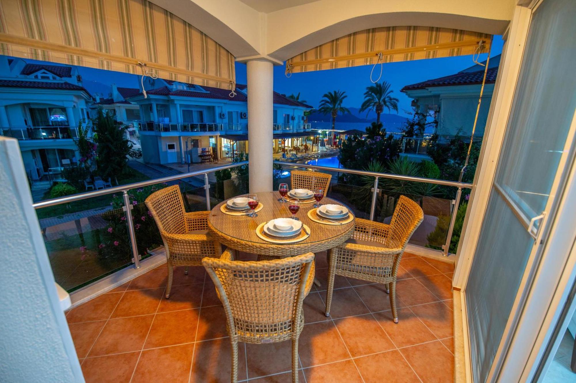 ซันเซ็ท บีช วิลลา แอนด์ อพาร์ตเมนท์ Aparthotel เฟทิเย ภายนอก รูปภาพ